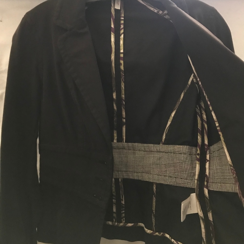 Joie Fitted Blazer- Plaid Lining- Size Small